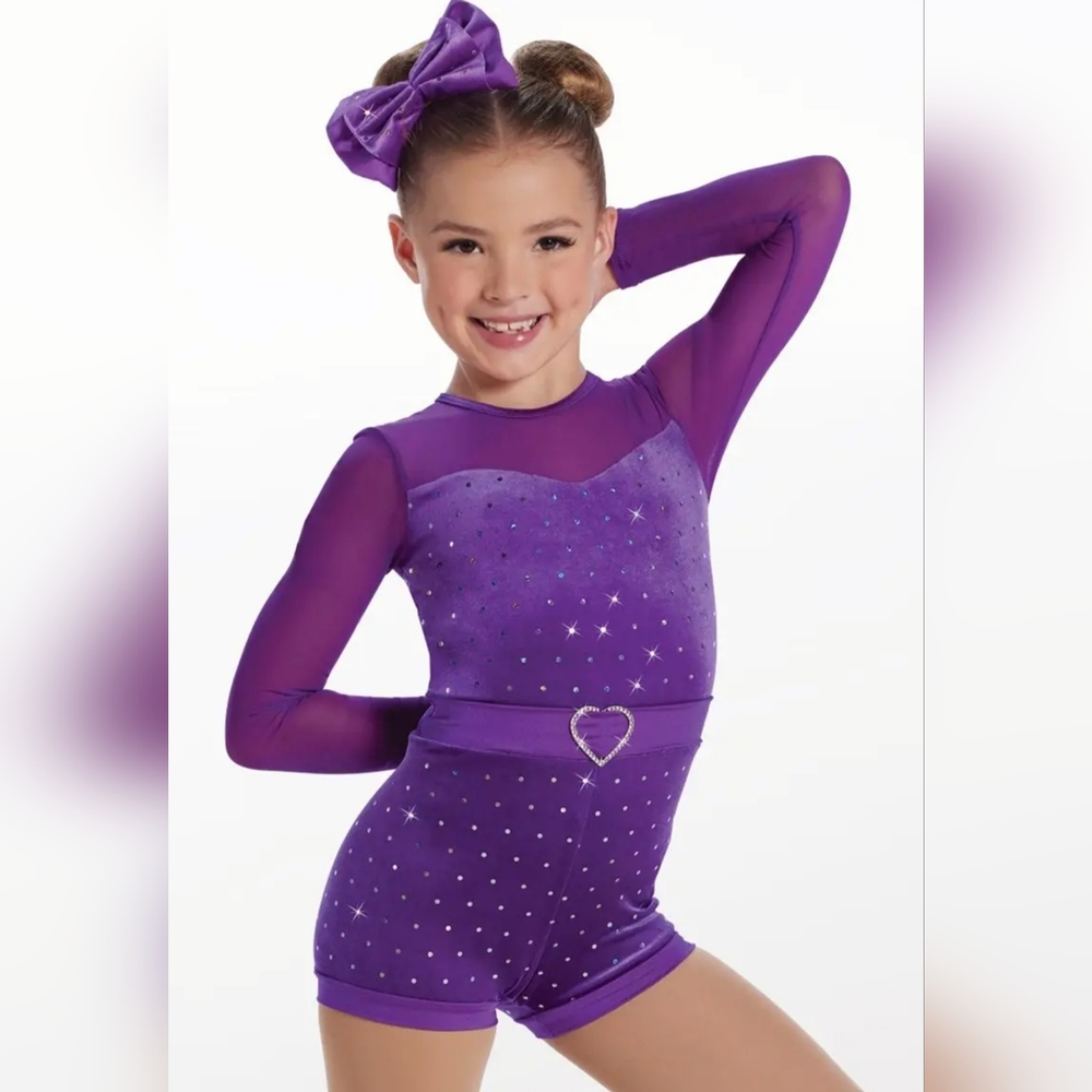 Weissman Purple Sparkle Girls Dance Costume